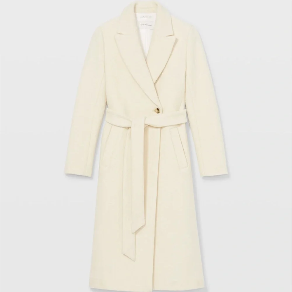 Slim Belted Coat - New With Tags - NEVER WORN - White - Picture 5 of 5